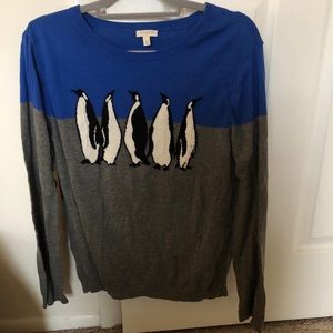 ⭐️3/15 Talbots penguin long sleeve Xmas sweater